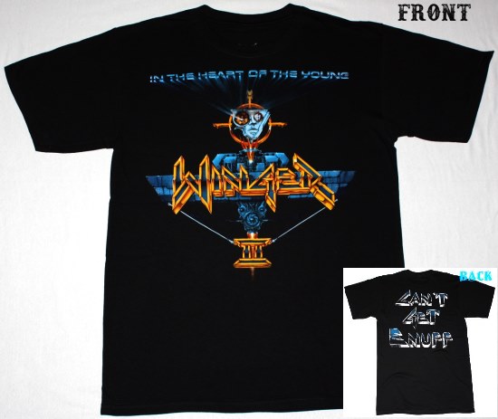 【WINGER】ロックTシャツ メンズ バンドTシャツ メンズ WINGER IN THE HEART OF THE YOUNG 1990 ウィンガー  アルバム バンドTシャツ S/M/L/XL/XXL