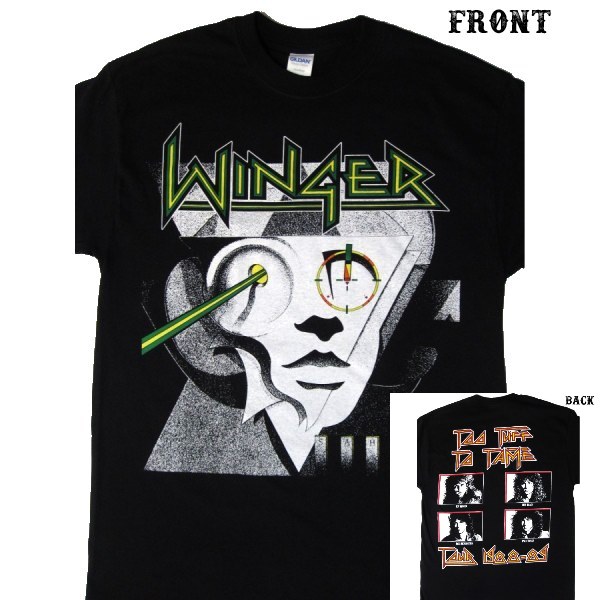 【WINGER】ロックTシャツ メンズ バンドTシャツ メンズ WINGER Too Tuff To Tame Tour’88’89 ウィンガー ツアー バンドTシャツ Sサイズ