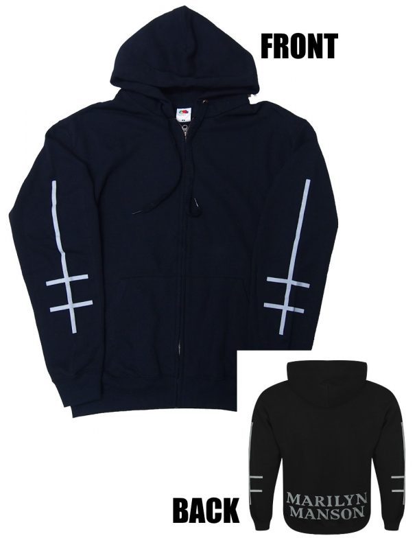 MARILYN MANSON】ロックTシャツ メンズ バンドTシャツ メンズ MARILYN MANSON Cross Logo Zip Up  Hoodie Tour限定品! 送料無料 マリリン マンソン オフィシャル バンド パーカー S/M/L/XL/XXL | バンドTシャツとロック TシャツならTOKYO ROXX