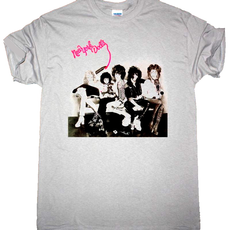 NEW YORK DOLLS】ロックTシャツ メンズ バンドTシャツ メンズ NEW YORK DOLLS First Album 1973 Grey  ニューヨーク ドールス オフィシャル バンドTシャツ S/M/L/XL/XXL | バンドTシャツとロックTシャツならTOKYO ROXX