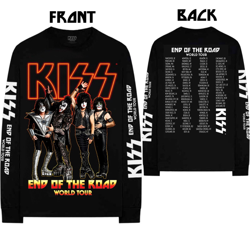 KISS】ロックTシャツ メンズ バンドTシャツ メンズ KISS END OF THE