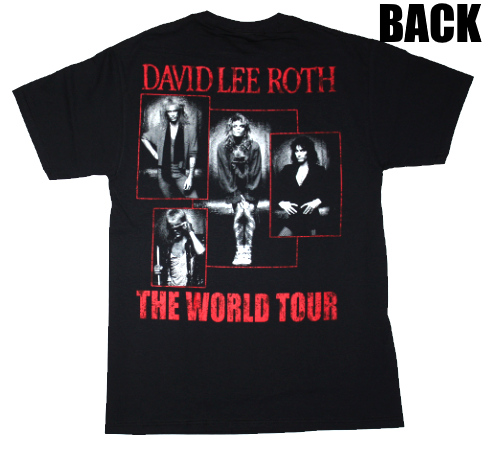 DAVID LEE ROTH】ロックTシャツ メンズ バンドTシャツ メンズ DAVID LEE ROTH World Tour 1986  デイヴィッド リー ロス ツアーバンドTシャツ S/M/L/XL/XXL | バンドTシャツとロックTシャツならTOKYO ROXX