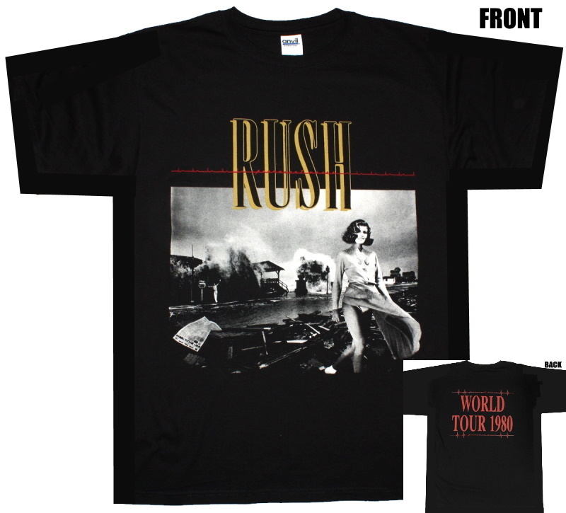 【RUSH】ロックTシャツ メンズ バンドTシャツ メンズ RUSH PERMANENT WAVES 1980 Tour ラッシュ ツアー
