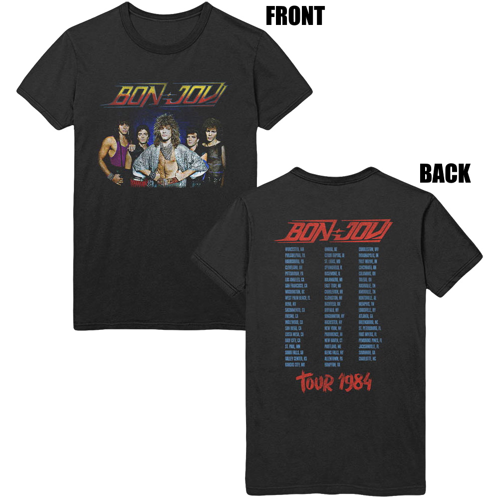 BON JOVI】 バンドTシャツ ロックTシャツ BON JOVI WORLD TOUR 1984