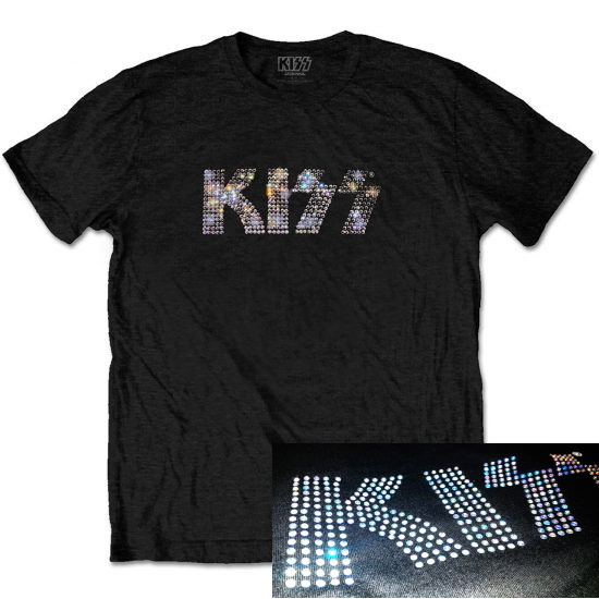 KISS】ロックTシャツ メンズ バンドTシャツ メンズ KISS Rhinestone