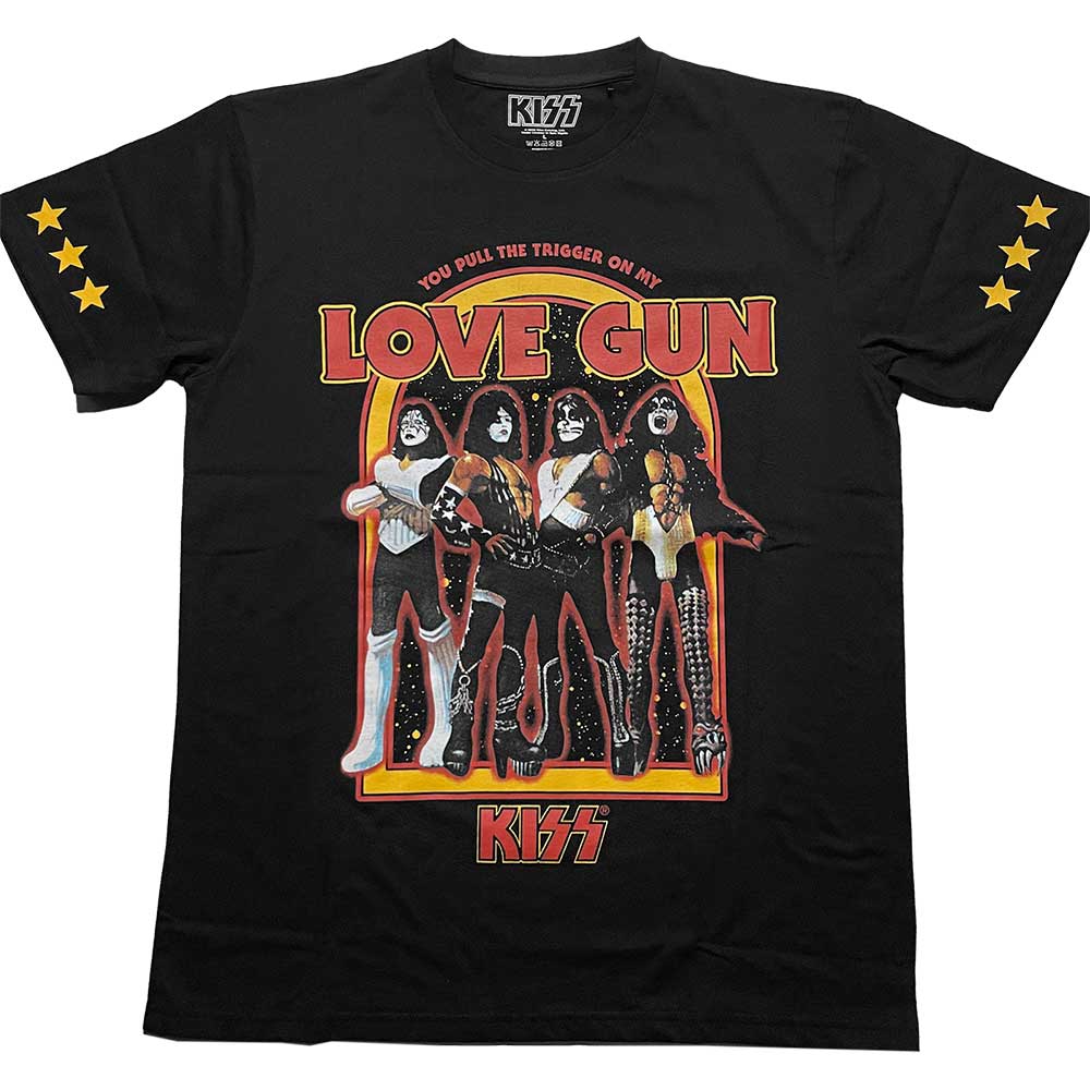 KISS】ロックTシャツ メンズ バンドTシャツ メンズ KISS LOVE GUN