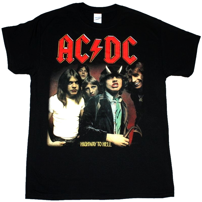 acdc Tシャツ　デカロゴ　激レア　バンド　　ロック　黒　レトロトップス
