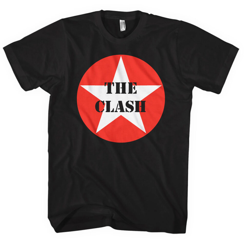 【THE CLASH】ロックTシャツ メンズ バンドTシャツ メンズ THE CLASH STAR BADGE Black ザ・クラッシュ アルバム  バンドTシャツ S/M/L/XL/XXL
