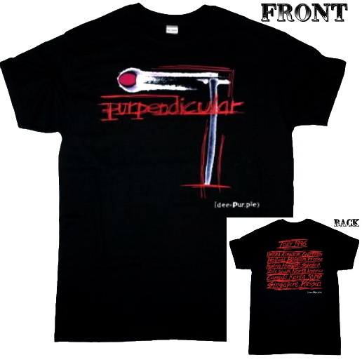 DEEP PURPLE】ロックTシャツ メンズ バンドTシャツ メンズ DEEP PURPLE PURPENDICULAR TOUR 1996  Black ディープ パープル ツアー バンドTシャツ S/M/L/XL/XXL | バンドTシャツとロックTシャツならTOKYO ROXX