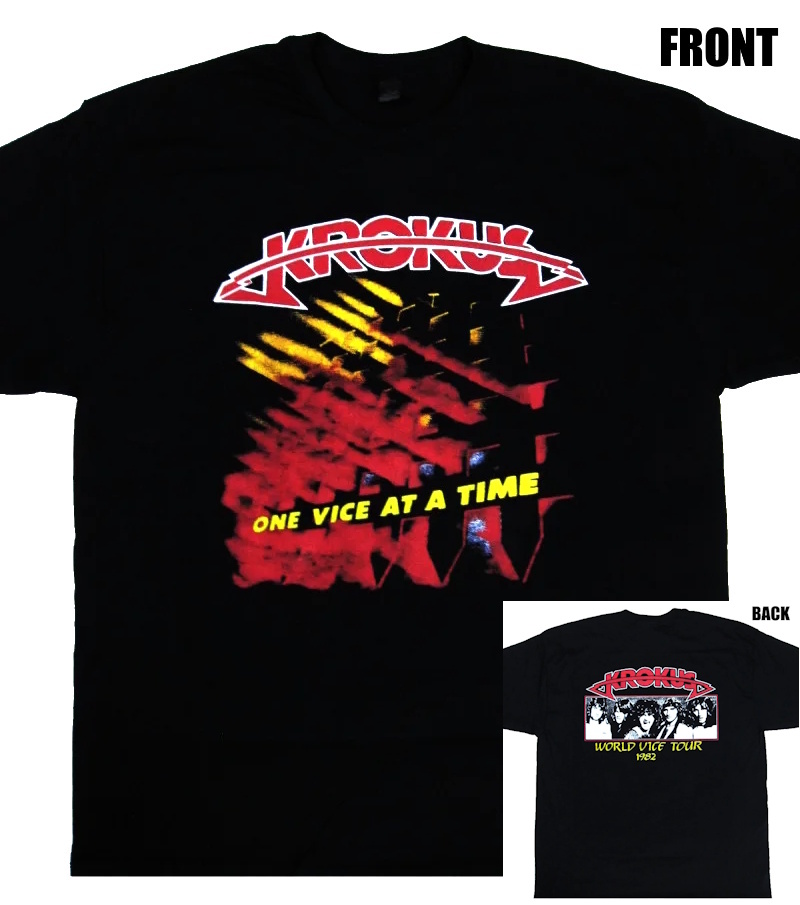 KROKUS】ロックTシャツ メンズ バンドTシャツ メンズ KROKUS One Vice